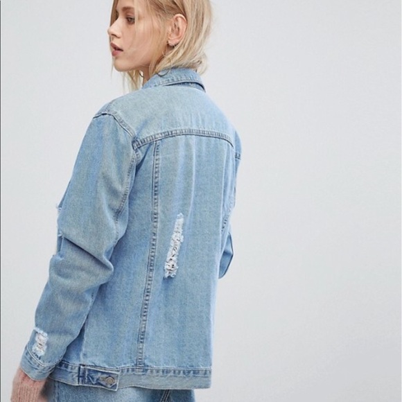 SALE - ASOS Distressed oversized denim jacket - Picture 5 of 5